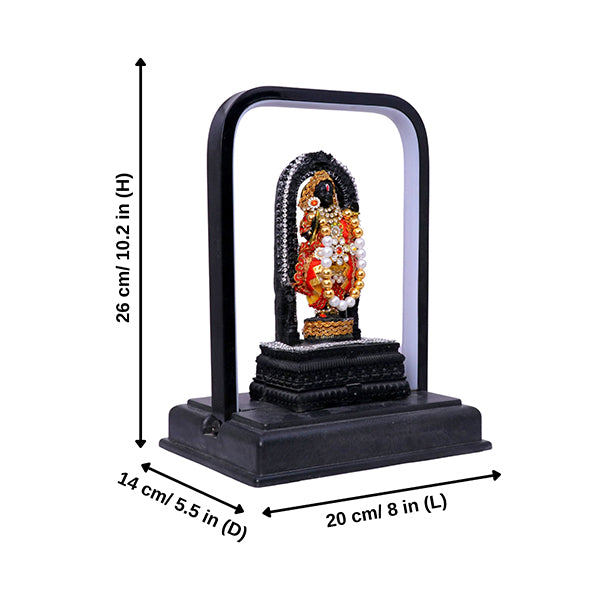 LED Ram Lalla Murti with Dress Detailing – 7-Inch Polyresin Idol for Spiritual Home Decor