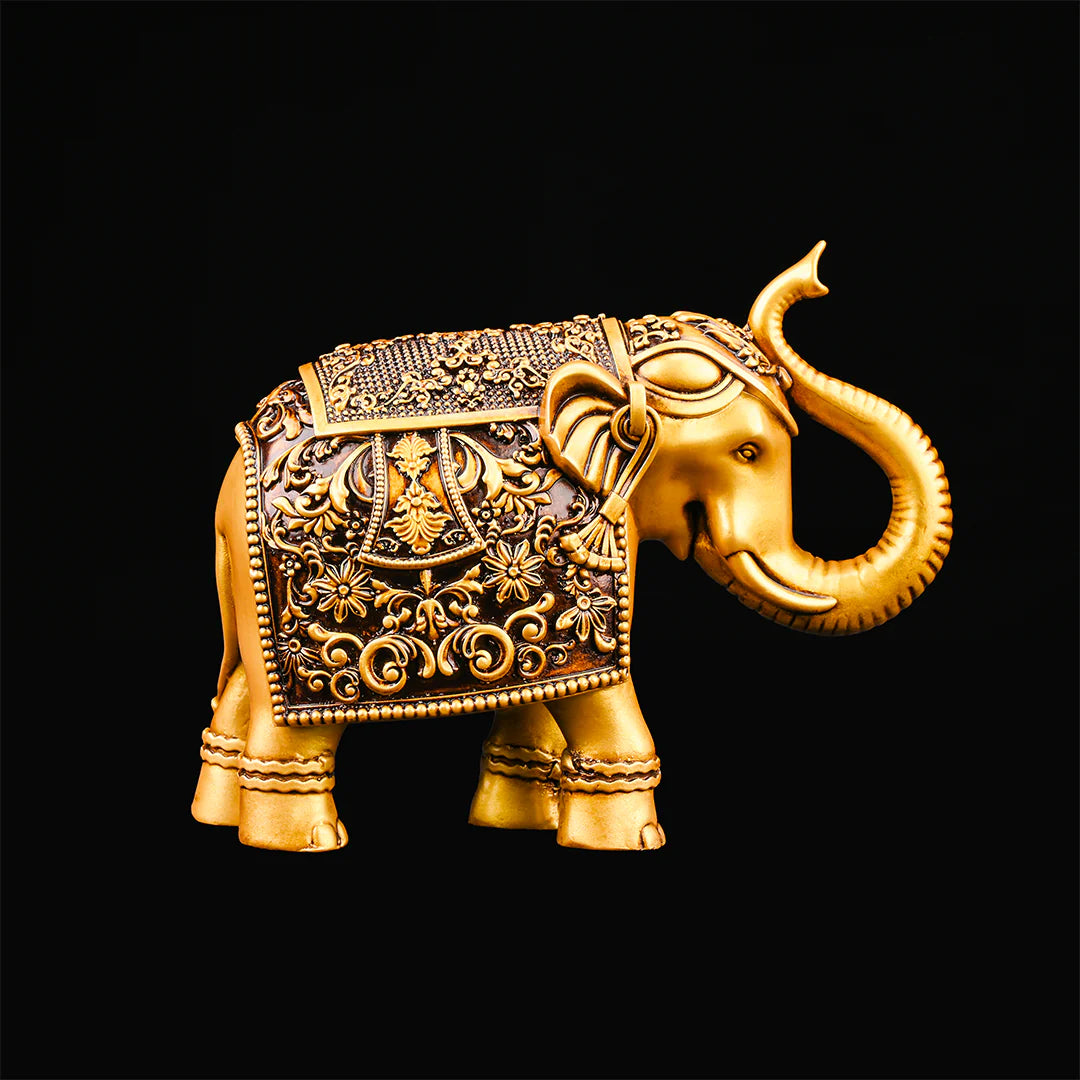 Golden Elephant Showpiece for Home Decor
