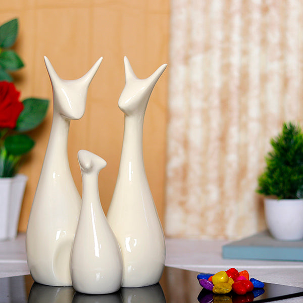 Lucky Deer Family Showpiece