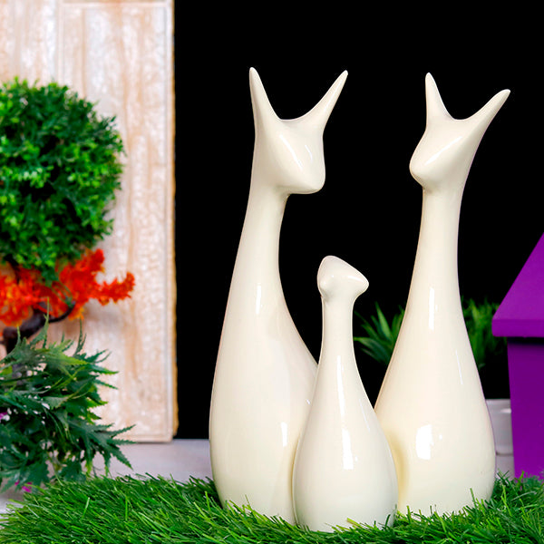 Lucky Deer Family Showpiece