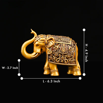 Golden Elephant Showpiece for Home Decor