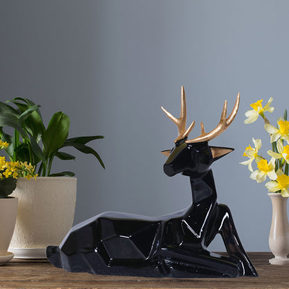Sitting Deer Showpiece