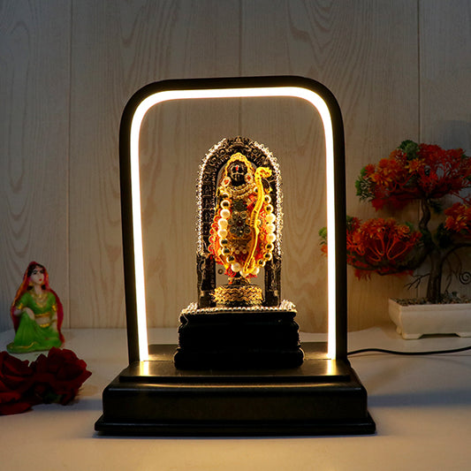 LED Ram Lalla Murti with Dress Detailing – 7-Inch Polyresin Idol for Spiritual Home Decor